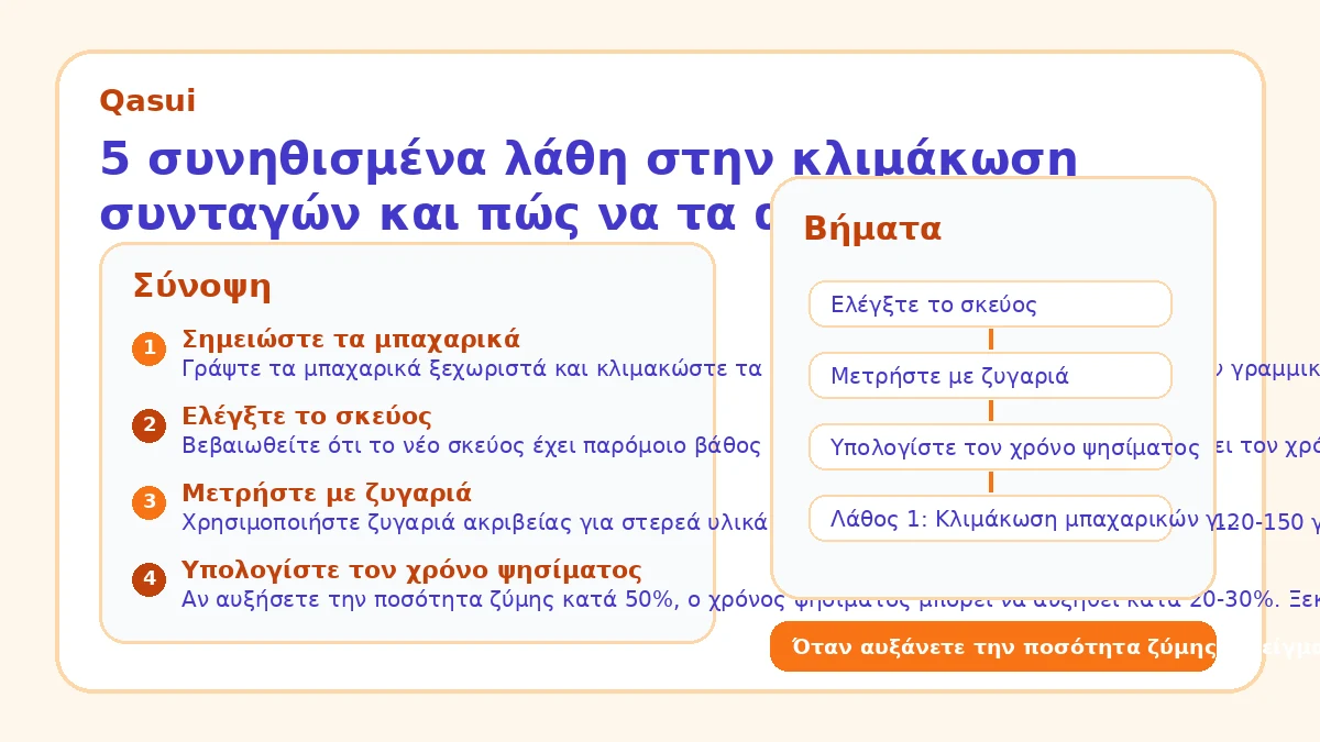 5 συνηθισμένα λάθη στην κλιμάκωση συνταγών και πώς να τα αποφύγετε