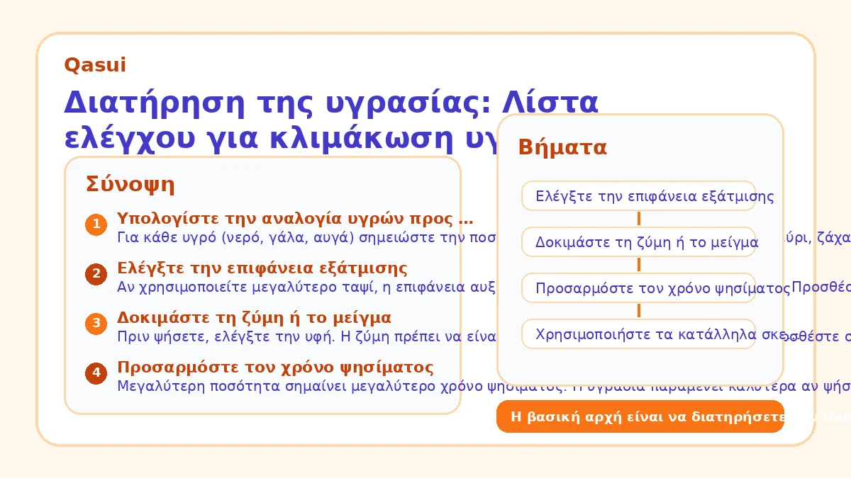 Διατήρηση της υγρασίας: Λίστα ελέγχου για κλιμάκωση υγρών