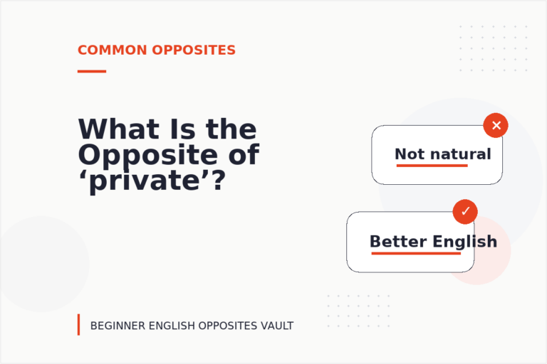 What Is the Opposite of ‘private’? What Is the Opposite of ‘private’?